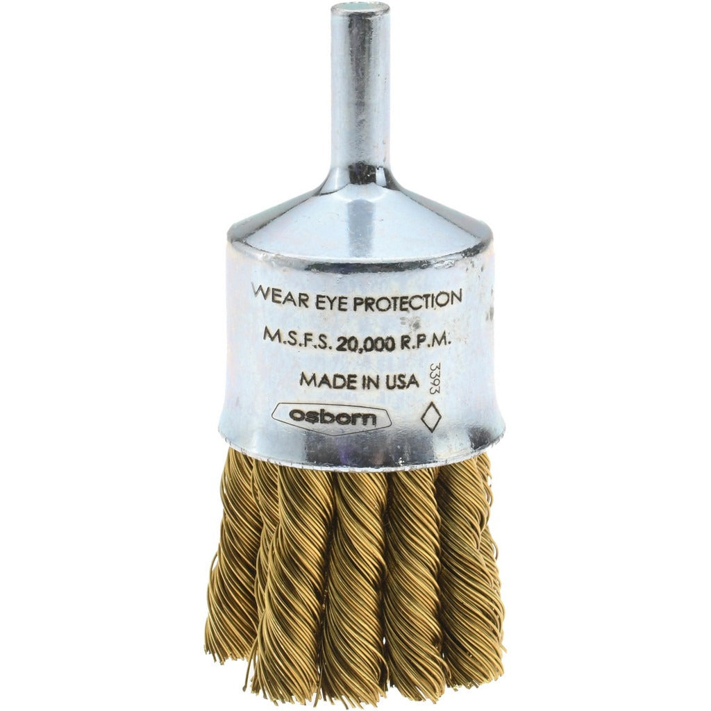 OSBORN Osborn 0003007500 End Brush 1 in Brass Knotted Wire