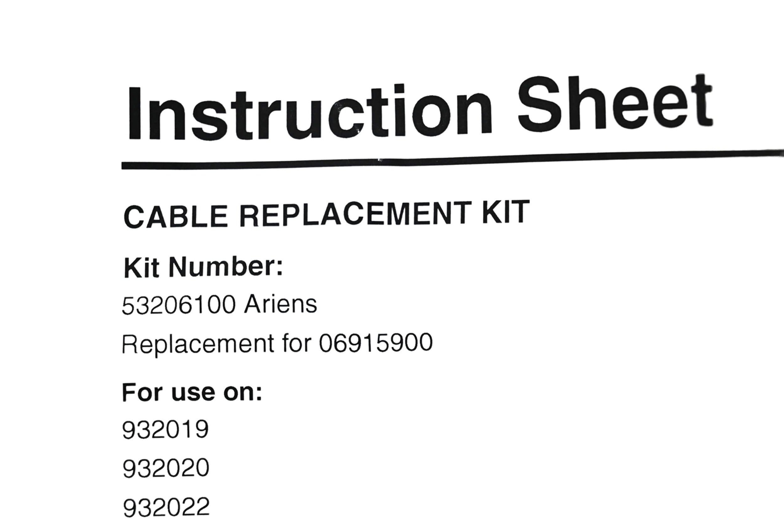 ARIENS Ariens 53206100 Cable Kit Snow Blower Replacement