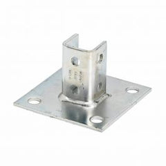 B-Line B280SQZN Type U Center Channel Square Post Base, 3-1/2 Inch Height, Steel