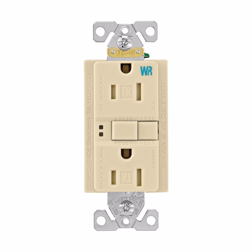 Eaton TWRSGF15V EWD TWRSGF15V GFCI TWR Self Test Duplex 15A 125V