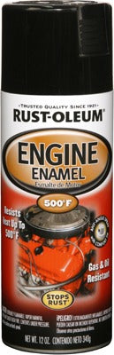 RUST-OLEUM Rust-oleum 248932 Engine Enamel Spray 12 Oz Black Gloss