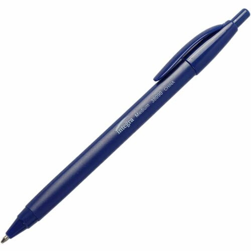 INTEGRA Integra ITA38090 Retractable Ballpoint Pen Blue 12 Pack
