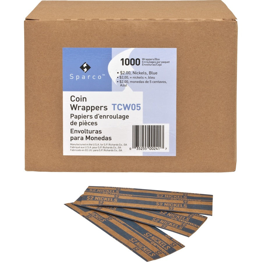 SPARCO Sparco SPRTCW05 Flat Coin Wrappers Pack of 1000 (TCW05)
