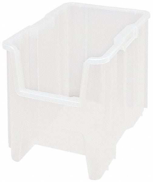 QUANTUM STORAGE SYSTEMS Quantum Storage QGH600CL Clear Hopper Stacking Bin 4-pack
