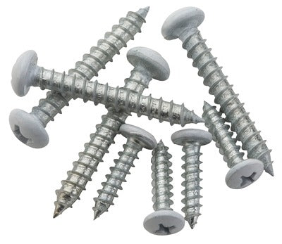 NATIONAL HARDWARE National Mfg S822-085 Pan Head Mounting Screws 1.5in White 4pk