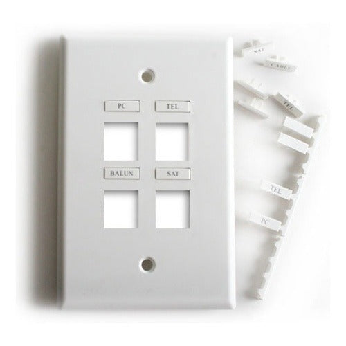 WIREPATH Wirepath MIDI-ICON-4-WH 4-port Midi Faceplate White