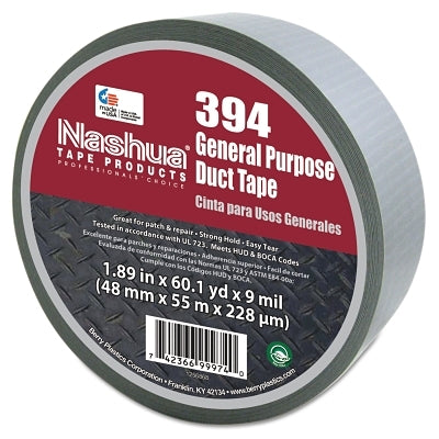 Nashua 1086769 Multi-Purpose Duct Tape Silver 2 in x 60 yd x 8.5 mil