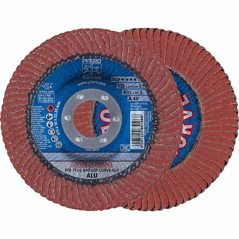PFERD Pferd 67646 Radial Flap Disc 40 Grit Aluminum Oxide
