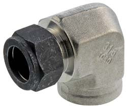 PARKER Parker 2-4 Dbz-ss Compression Tube Female Elbow 1/4 in