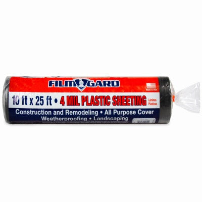 BERRY PLASTICS Berry Plastics Corp 626161 Black Poly Sheeting 4 Mil 10x25 Ft