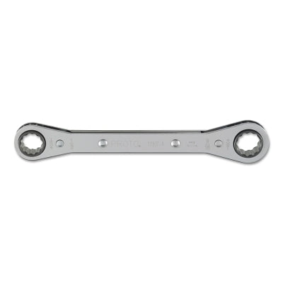 Proto Tools J1193T-A Ratcheting Box Wrench - Imperial, 1/2 x 9/16 in Wrench Size, Double End