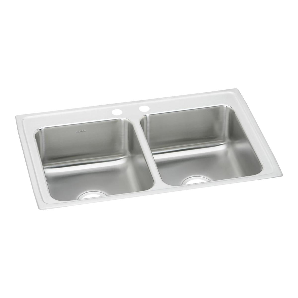 BSC PREFERRED Bsc Preferred LR33212 Double Bowl Drop-in Kitchen Sink 33in