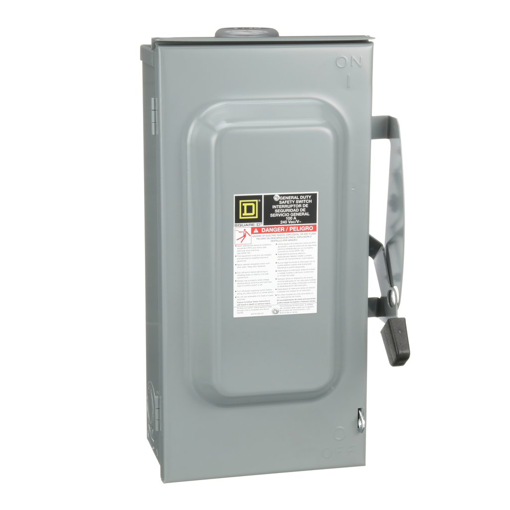 Square D DU323RB Safety Switch Non-Fusible 3P 240V 100A NEMA 3R