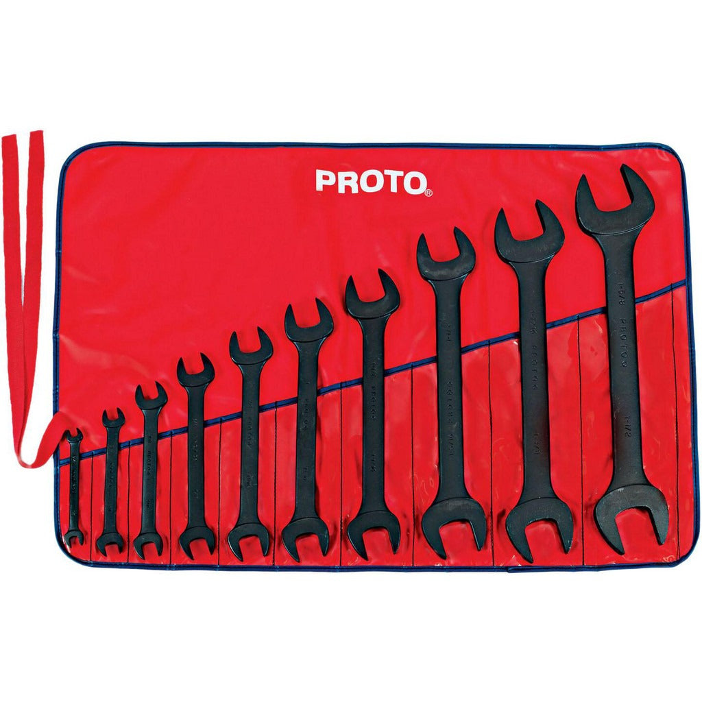 PROTO Proto J3000HB Open End Wrench Set 10 Piece Inch