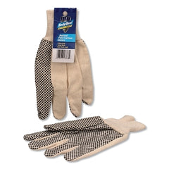 First Aid Only 13363 Dotted Cotton Gloves Poly-Cotton Large Tan