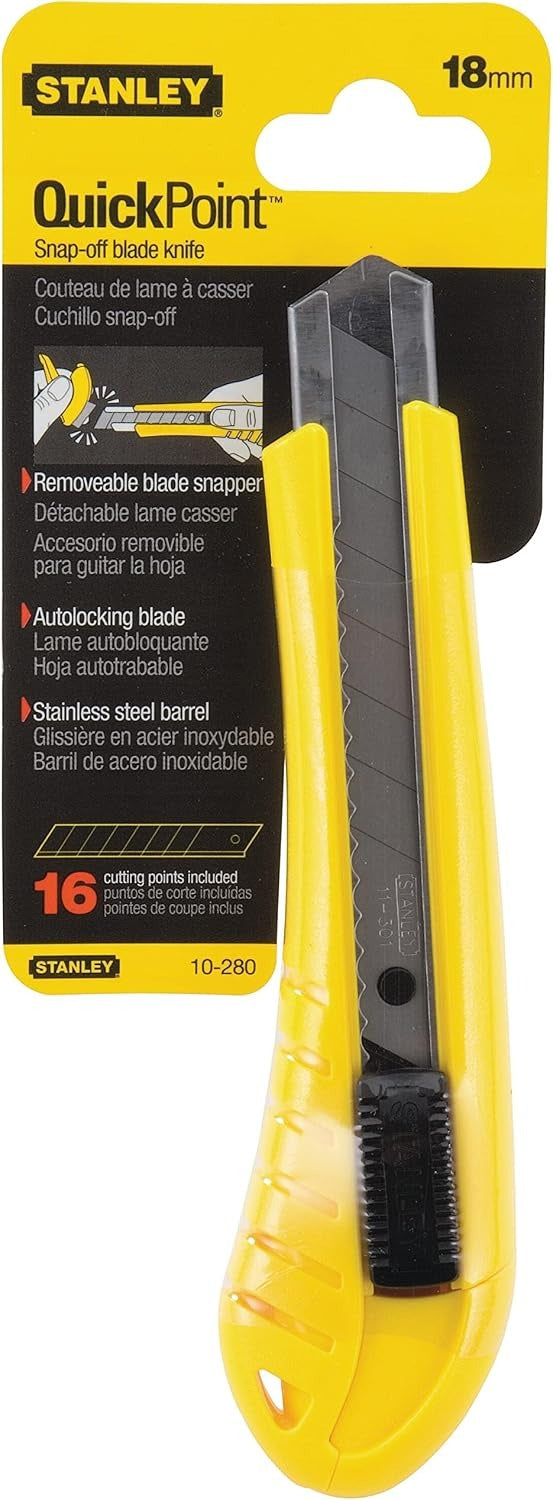 STANLEY Stanley 10-280 Utility Knife 18 mm Snap-Off Blade (Each)