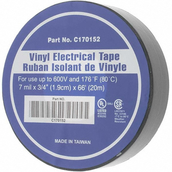 VALUE COLLECTION Value Collection C170152 Electrical Tape 7 Mil 3/4in 66ft Black