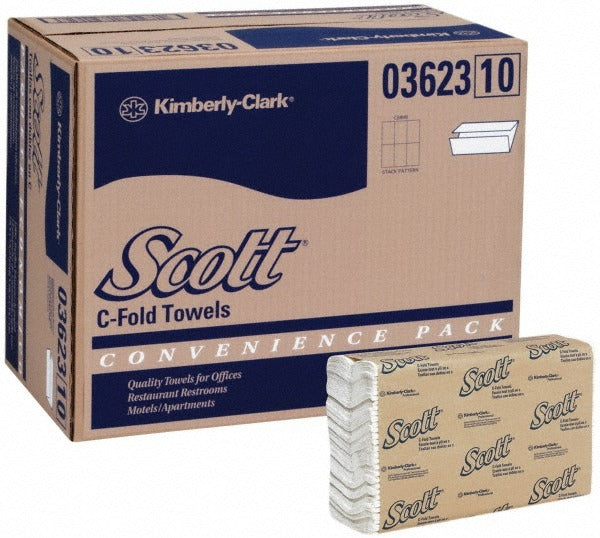 KIMBERLY-CLARK Scott 03623 C-fold Paper Towels 1 Ply White 9 Pack