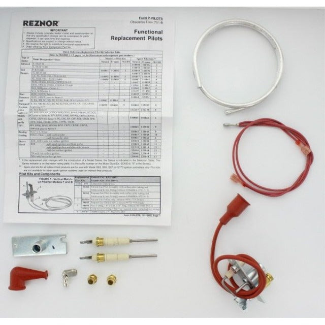 REZNOR Reznor RZ110865 natural gas pilot assembly vertical spark (5/8 inch) replaces 110865