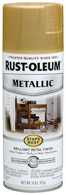 RUST-OLEUM Rust-oleum 7270830 Metallic Gold Rush Aerosol Paint 11 Oz