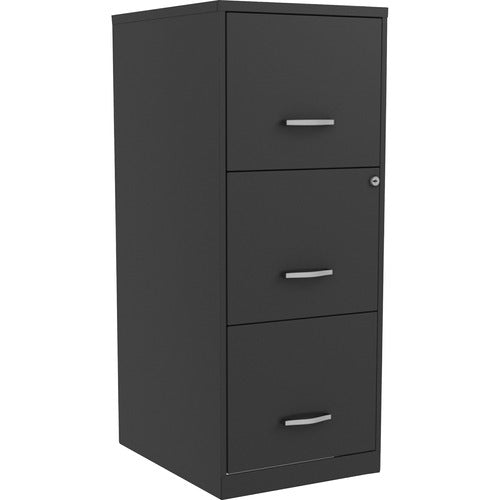NUSPARC Nusparc NPRVF318FFBK Vertical File Cabinet 3-drawer Black