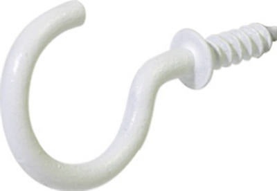 HILLMAN Hillman Fasteners 122236 White Vinyl Cup Hook 7/8 in 6 Pack