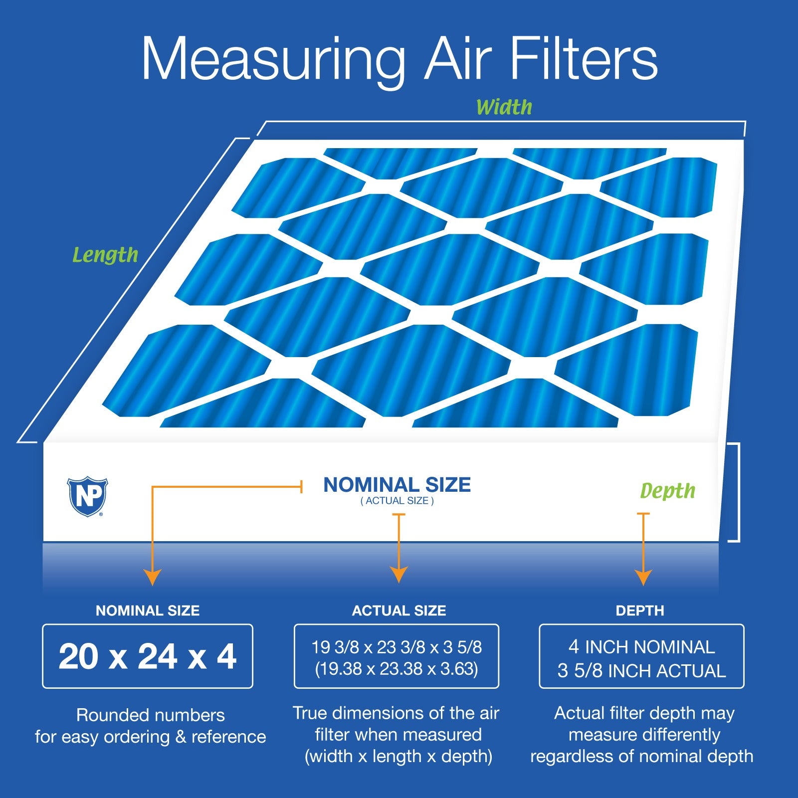 NORDIC PURE Nordic Pure 20x24x4M7-2 Pleated Air Filter Merv 7