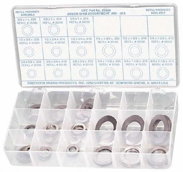PRECISION BRAND Precision Brand 25998 Steel Arbor Shim Set 150 Piece