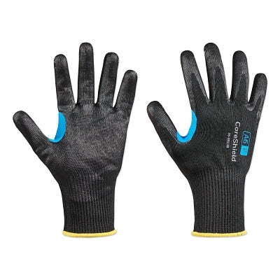 Honeywell 26-0913B/9L CoreShield A6/F Coated Cut Resistant Gloves HPPE/Alloy/Basalt Smooth Nitrile 13 ga Black