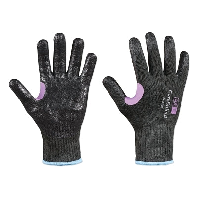 Honeywell 29-0910B/8M CoreShield A9/F Coated Cut Resistant Gloves 8/M HPPE/Kevlar/Alloy Smooth Nitrile 10 ga Black