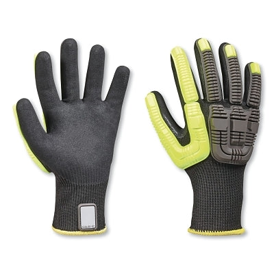 Honeywell 41-4413BE/9L Rig Dog Knit Grip Plus Gloves 9/Large Black/Yellow