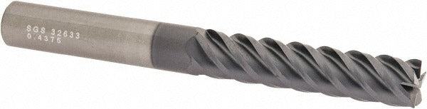 KYOCERA SGS PRECISION TOOLS Sgs 32633 Corner Radius End Mill 7/16 in 5 Flute Altin