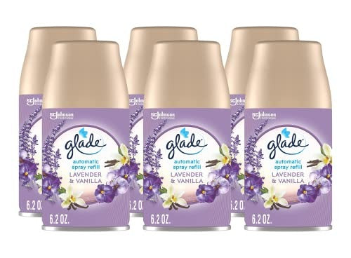 GLADE Glade 71776 Lavender & Vanilla Automatic Spray Refill (6.2 oz Pack of 6) AC1146