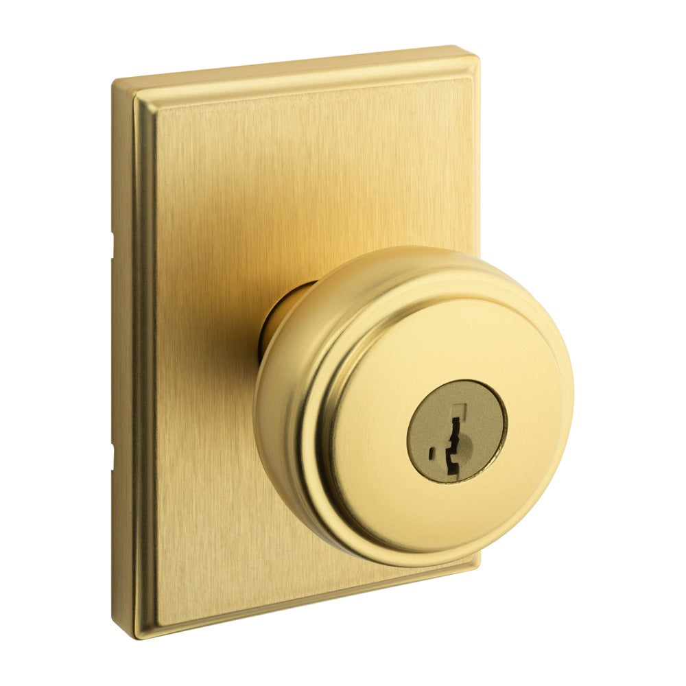 KWIKSET Kwikset 740SOKTRCT-4S Sora Entry Knob Smartkey Satin Brass