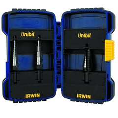 Irwin Tools 10502ZR Unibit Step Drill Set 3-PC HSS #1/#2/#3