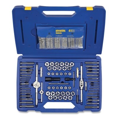 Irwin 26377DC Machine Screw Fractional Metric Tap Hex Die Drill Bit Deluxe Set