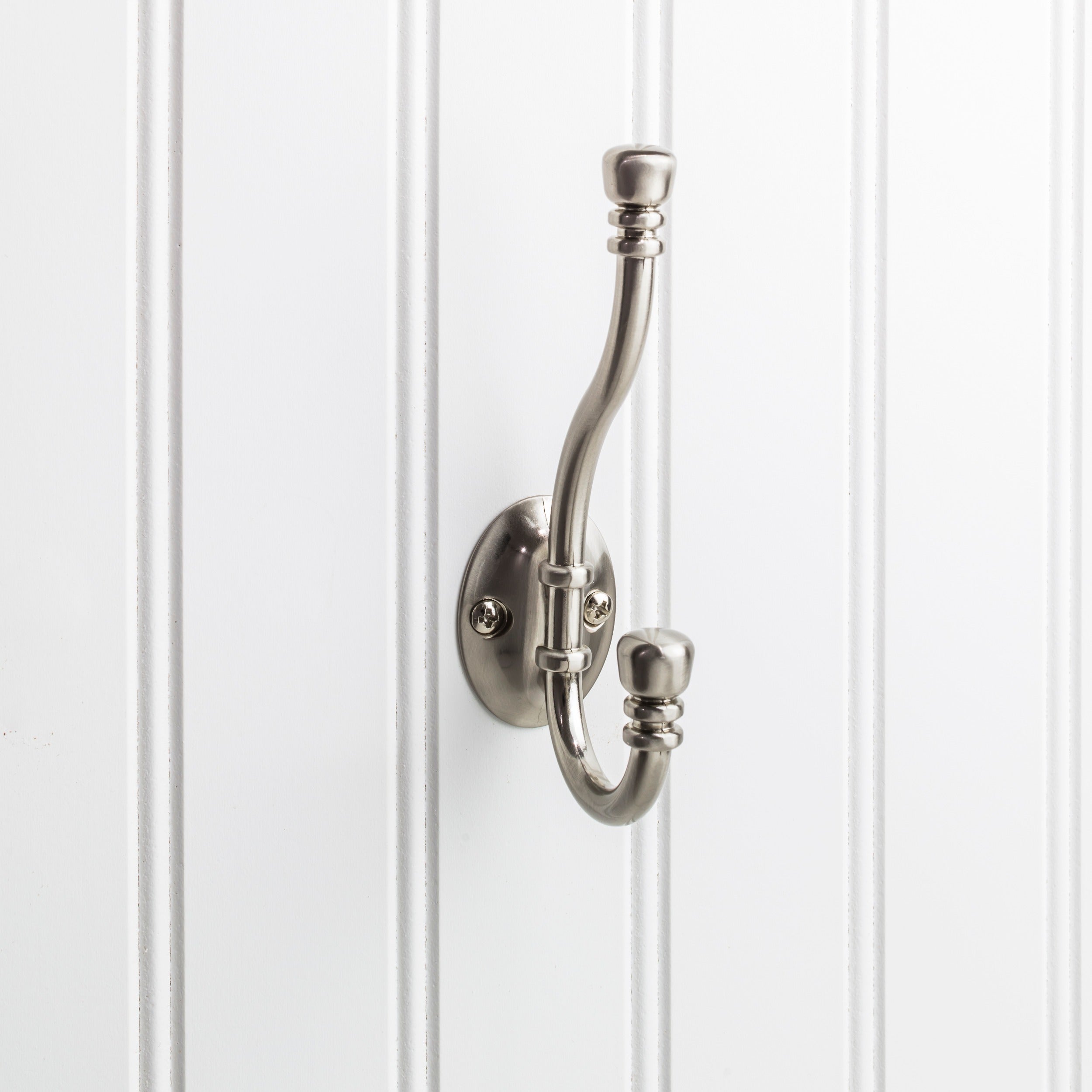 ELEMENTS Elements YD50-518SN Satin Nickel Double Prong Hook