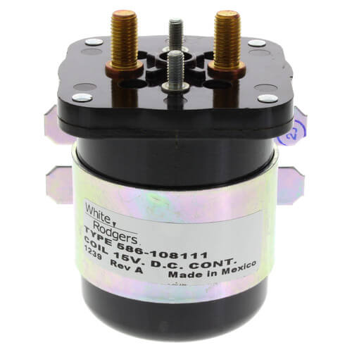 White-Rodgers 586108111 SPNO Solenoid 15VDC Isolated Coil Normally Open Continuous Duty Inrush 600 Amps