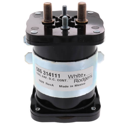 White-Rodgers 586-314111 Solenoid SPDT 24VDC Isolated Coil Normally Open Continuous Contact Rating 200 Amps Inrush 600 Amps