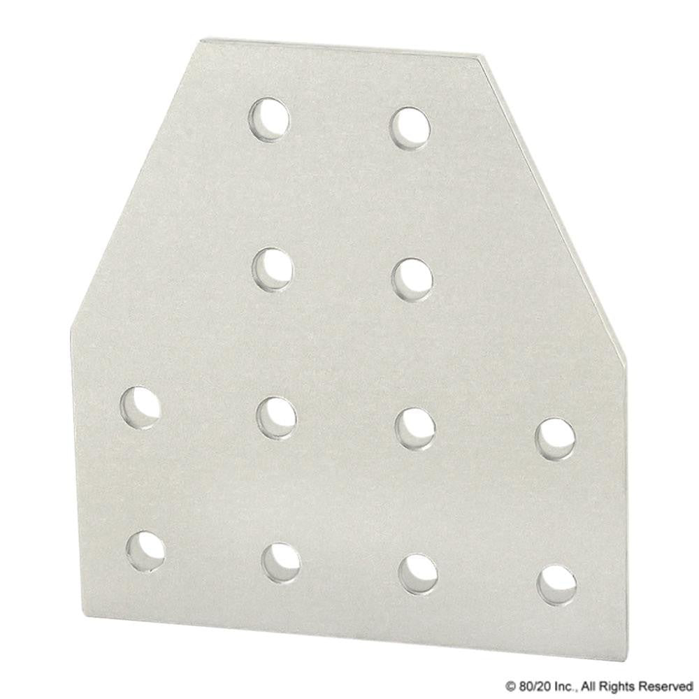 80/20 INC 80/20 Inc. 4125 12-hole Tee Flat Plate Series 10 Bracket