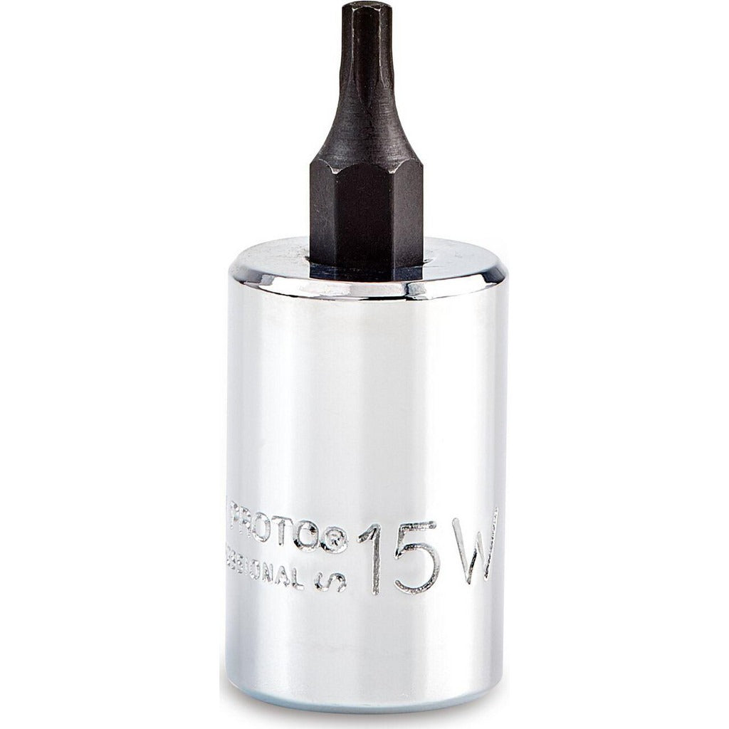 PROTO Proto J5239-15W T15 Torx Bit Socket 3/8 Inch Drive