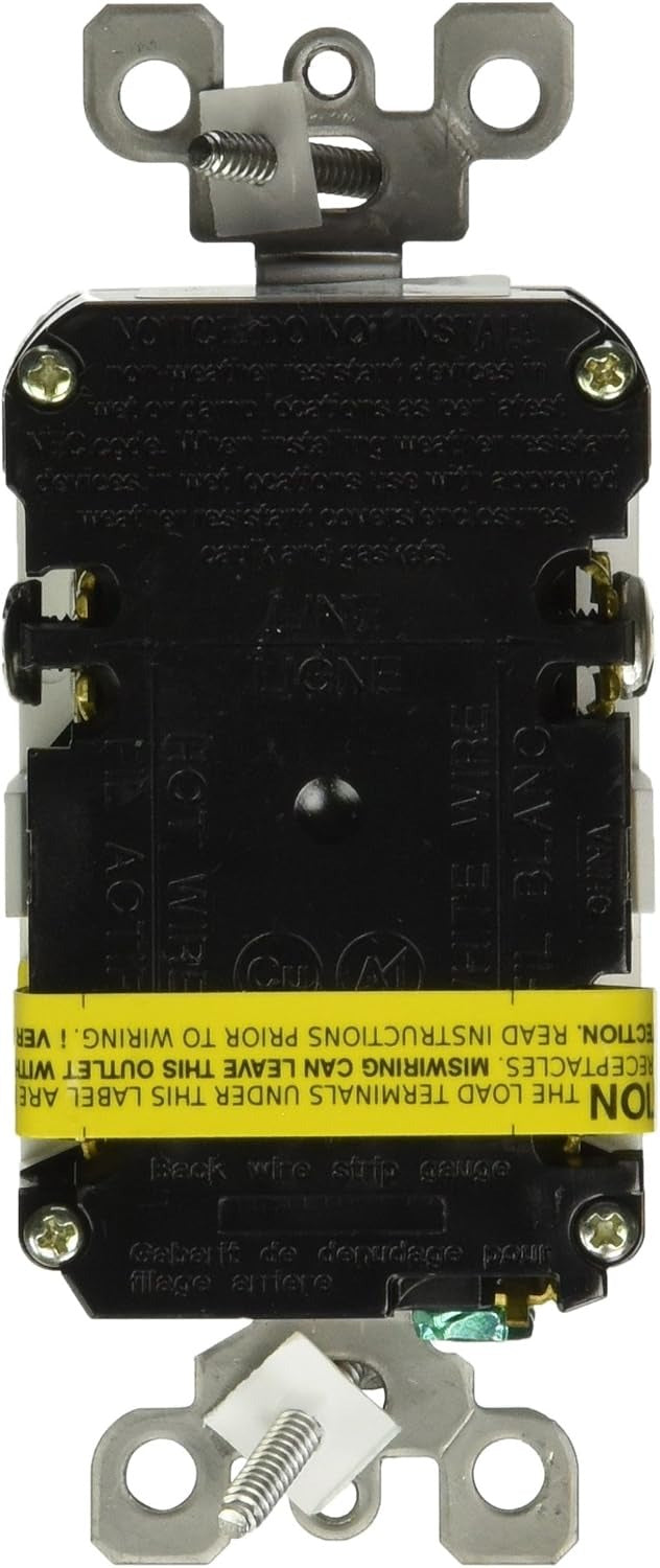 LEVITON Leviton R92-GFWT1-0KW SmartlockPro Self-Test GFCI 15 Amp (Pack of 1)