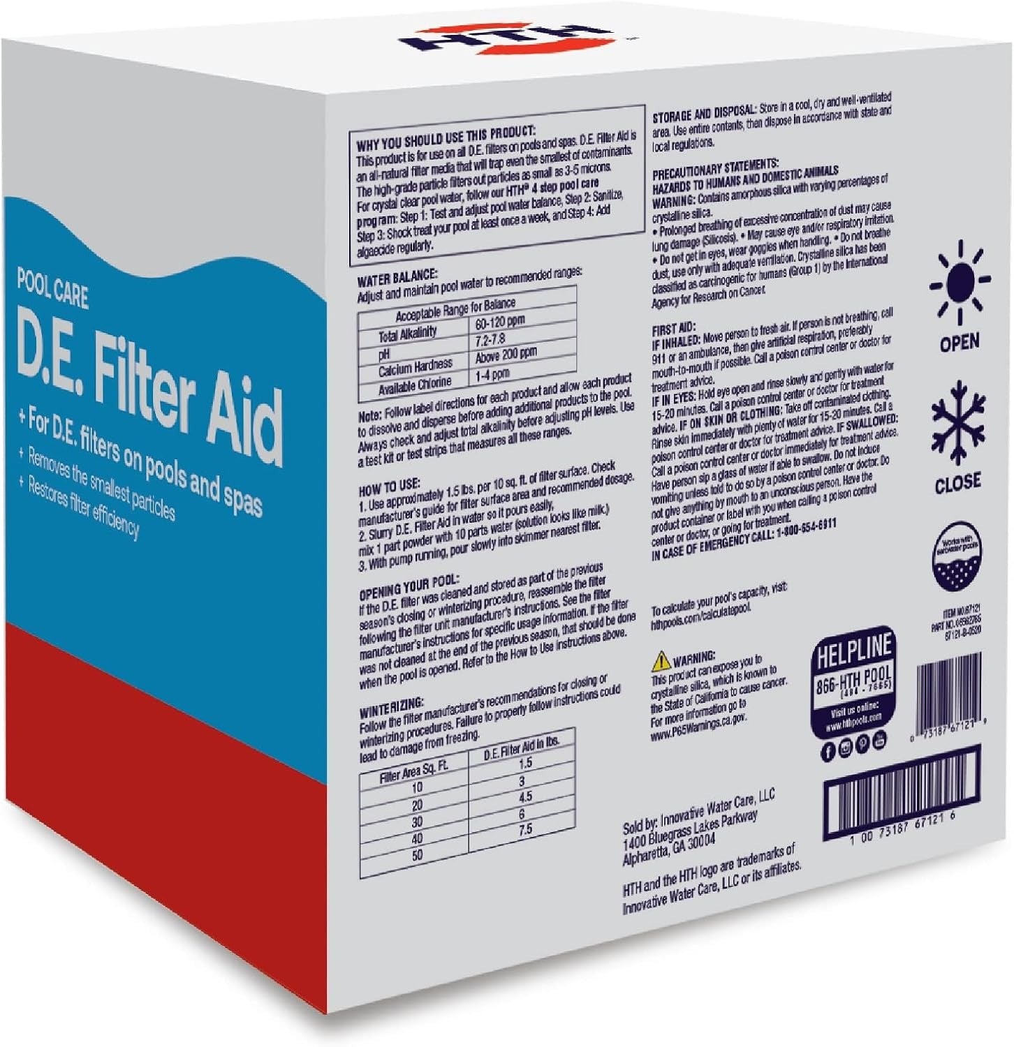 HTH Hth 67121 D.E. Filter Aid 10 lb