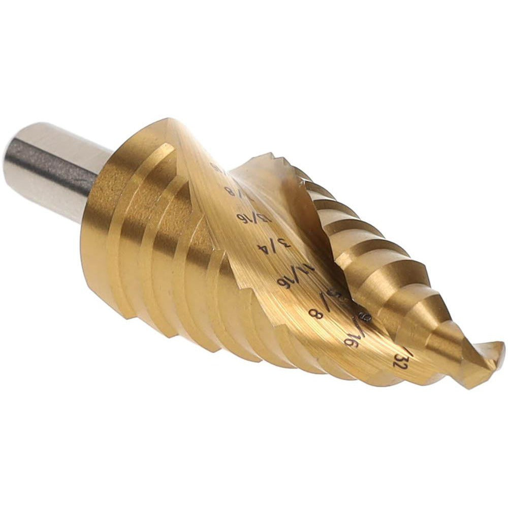 HERTEL Hertel SDD43274661 Step Drill Bit 9 Hole Sizes Hss Tin