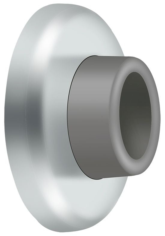 DELTANA Deltana WB250U26 Concave Flush Wall Bumper Bright Chrome