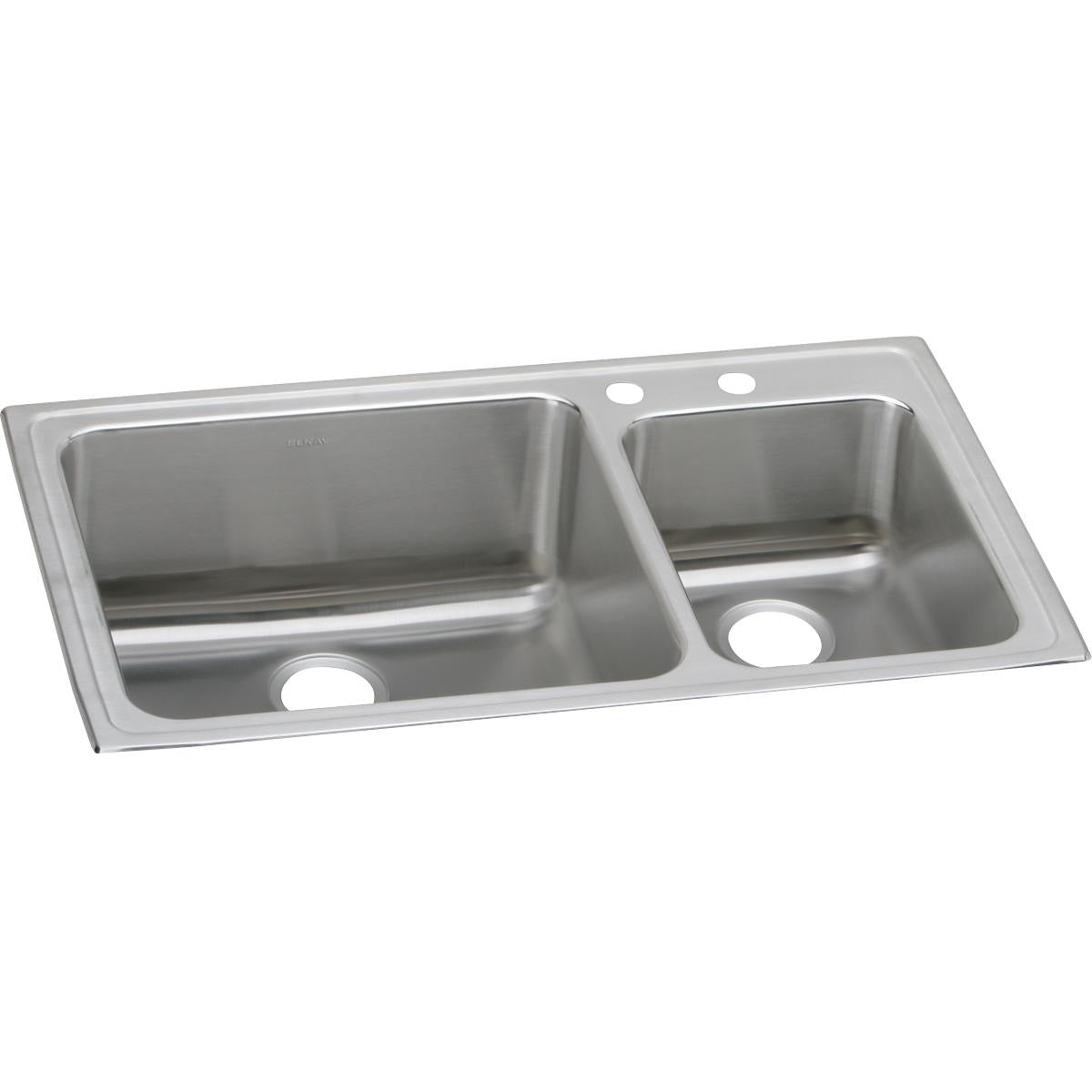 BSC PREFERRED Bsc Preferred LFGR37222 Double Bowl Kitchen Sink 37x22