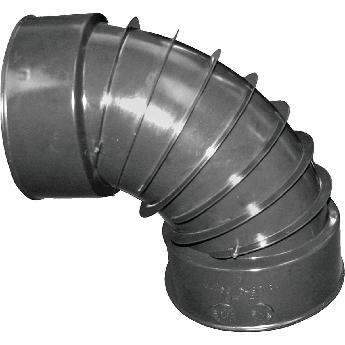 ADVANCED DRAINAGE SYSTEMS Advanced Drainage Systems 0490AA 4 x 4, Snap x Snap, HDPE, 90D, Single Wall, Elbow