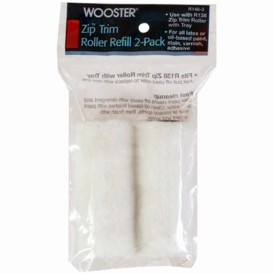 WOOSTER Wooster Brush R148-3 Zip Trim Roller Refill 3in 2-pack