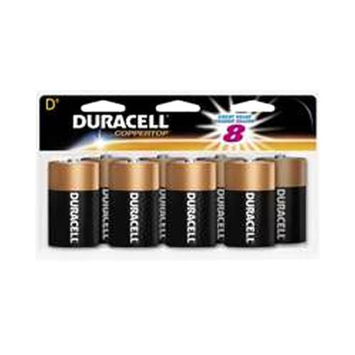 DURACELL Duracell MN13R8DWZ17 Coppertop D Alkaline Batteries 1.5V (8 Count, Pack of 2)