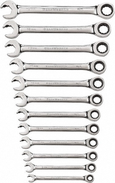 GEARWRENCH Gearwrench 85597 Ratcheting Combination Wrench Set 12pc Metric